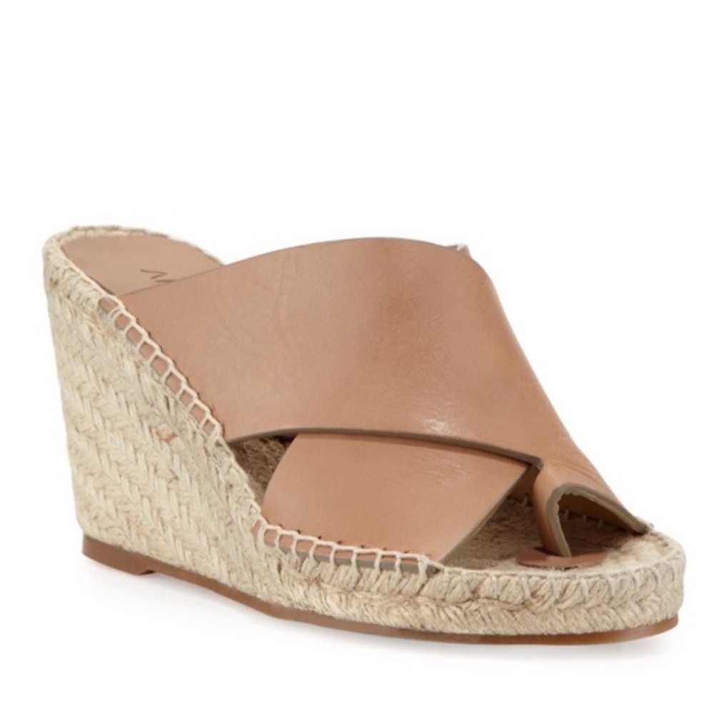 Vince Suraya Wedge Espadrille Sandals 8M Leather